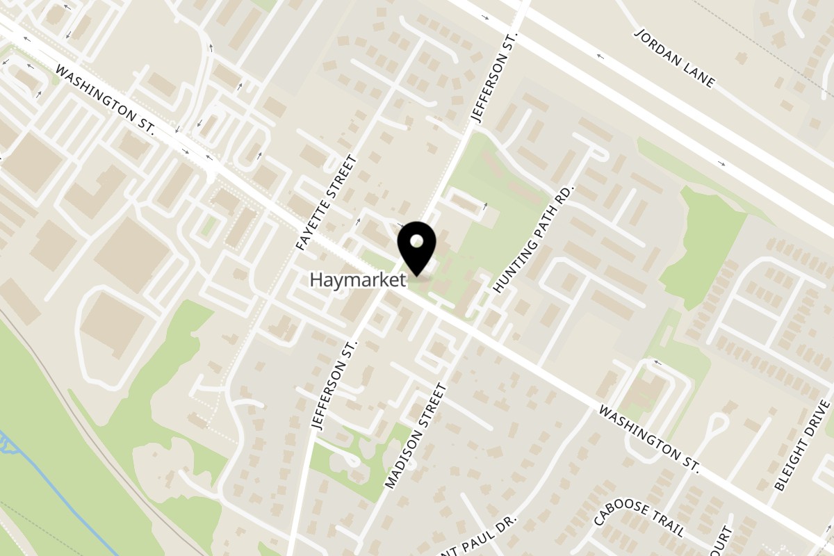 Map showing the location of Hidden Julles on 14950 Washington Street in Haymarket
